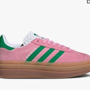 Adidas Gazelle Pink and Green Women's Shoes